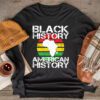 Black History Is American History Patriotic African American Longsleeve Tee