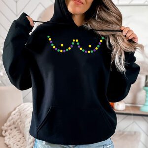 Boobshirt Mardi Gras 2024 Shirt Funny Beads Boobs Outline Hoodie 1 3