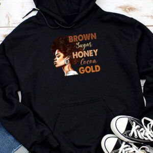 Brown Sugar Honey Black History Month BLM Melanin Afro Queen Hoodie