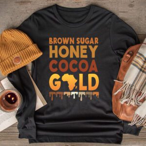 Brown Sugar Honey Black History Month BLM Melanin Afro Queen Longsleeve Tee 2 2
