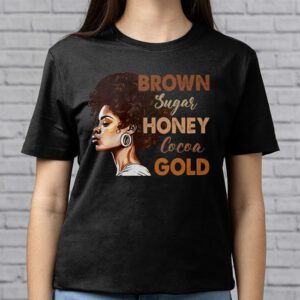 Brown Sugar Honey Black History Month BLM Melanin Afro Queen T Shirt 2 7