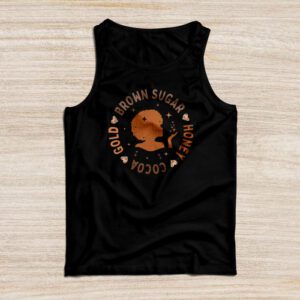 Brown Sugar Honey Black History Month BLM Melanin Afro Queen Tank Top