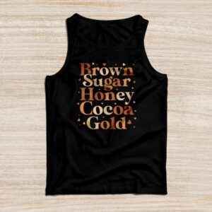 Brown Sugar Honey Black History Month BLM Melanin Afro Queen Tank Top