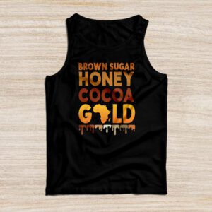 Brown Sugar Honey Black History Month BLM Melanin Afro Queen Tank Top