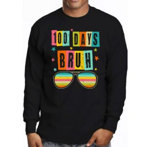 Bruh 100 Days Of School 100th Day Of School sunglasses kids Longsleeve Tee 3 4