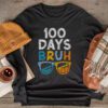 Bruh 100 Days Of School 100th Day Of School sunglasses kids Longsleeve Tee