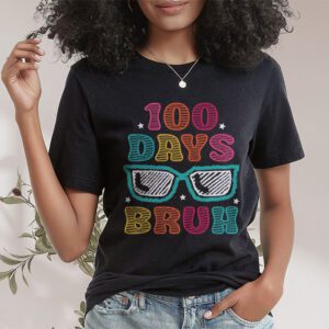 Bruh 100 Days Of School 100th Day Of School sunglasses kids T Shirt 1