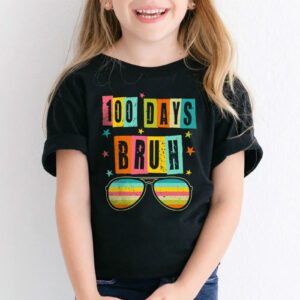 Bruh 100 Days Of School 100th Day Of School sunglasses kids T Shirt 2 4