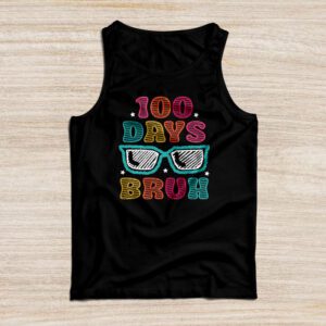 Bruh 100 Days Of School 100th Day Of School sunglasses kids Tank Top