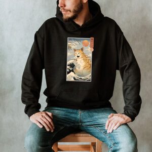 Catzilla Cat Japanese Art Funny Cat Gifts For Men Women Kid Hoodie 2 1