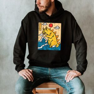 Catzilla Cat Japanese Art Funny Cat Gifts For Men Women Kid Hoodie 2 3