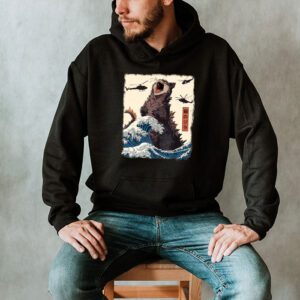 Catzilla Cat Japanese Art Funny Cat Gifts For Men Women Kid Hoodie 2