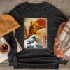 Catzilla Cat Japanese Art Funny Cat Gifts For Men Women Kid Longsleeve Tee