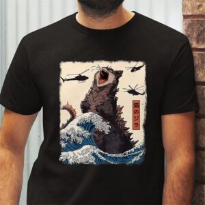 Catzilla Cat Japanese Art Funny Cat Gifts For Men Women Kid T Shirt 2