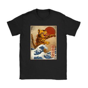 Catzilla Cat Japanese Art Funny Cat Gifts For Men Women Kid T-Shirt