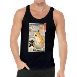 Catzilla Cat Japanese Art Funny Cat Gifts For Men Women Kid Tank Top 3 1