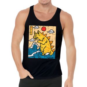 Catzilla Cat Japanese Art Funny Cat Gifts For Men Women Kid Tank Top 3 3