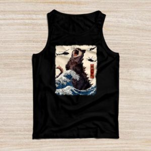 Catzilla Cat Japanese Art Funny Cat Gifts For Men Women Kid Tank Top