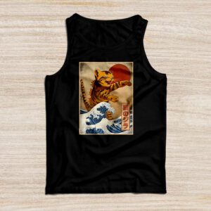 Catzilla Cat Japanese Art Funny Cat Gifts For Men Women Kid Tank Top