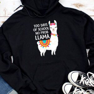 Celebrating 100 Days of School NoProb Llama Kids & Teachers Hoodie