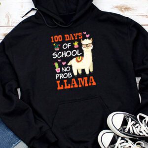 Celebrating 100 Days of School NoProb Llama Kids & Teachers Hoodie