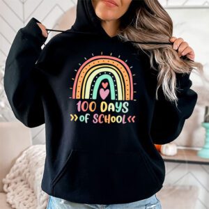 Cute 100 Days Of School Rainbow 100th Day Of School Hoodie 1 1