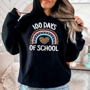 Cute 100 Days Of School Rainbow 100th Day Of School Hoodie 1 2