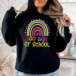 Cute 100 Days Of School Rainbow 100th Day Of School Hoodie 1