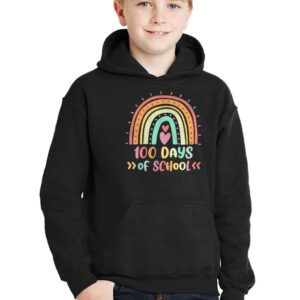 Cute 100 Days Of School Rainbow 100th Day Of School Hoodie 2 1