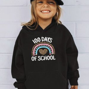 Cute 100 Days Of School Rainbow 100th Day Of School Hoodie 3 2