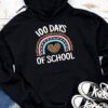 Cute 100 Days Of School Rainbow 100th Day Of School Hoodie