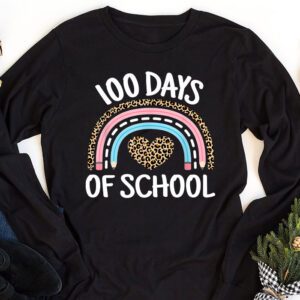 Cute 100 Days Of School Rainbow 100th Day Of School Longsleeve Tee 1 2