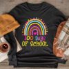 Cute 100 Days Of School Rainbow 100th Day Of School Longsleeve Tee