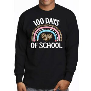 Cute 100 Days Of School Rainbow 100th Day Of School Longsleeve Tee 3 2