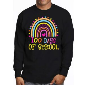Cute 100 Days Of School Rainbow 100th Day Of School Longsleeve Tee 3
