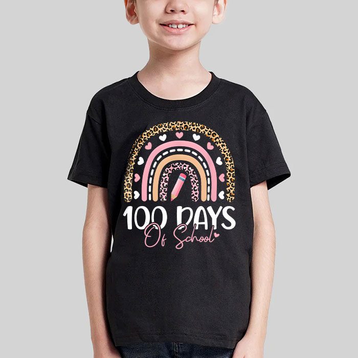 Cute 100 Days Of School Rainbow 100th Day Of School T Shirt 3 3