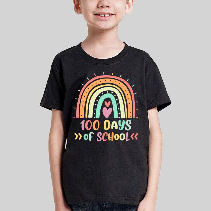 Cute 100 Days Of School Rainbow 100th Day Of School T Shirt 3