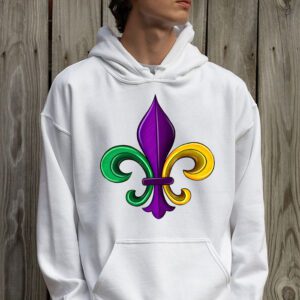 Fleur DeLis Mardi Gras Symbol Louisiana Carnival New Orlean Hoodie 2