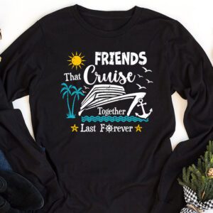 Friends Cruise Together 2024 Vacation Mens Women Longsleeve Tee 1 4