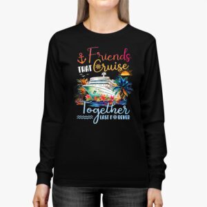 Friends Cruise Together 2024 Vacation Mens Women Longsleeve Tee 2