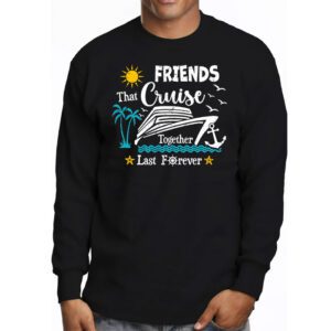 Friends Cruise Together 2024 Vacation Mens Women Longsleeve Tee 3 4