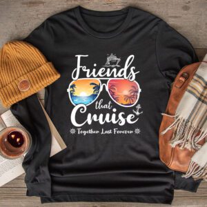 Friends Cruise Together 2024 Vacation Mens Women Longsleeve Tee