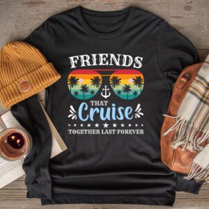Friends Cruise Together 2024 Vacation Mens Women Longsleeve Tee