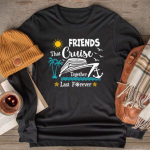 Friends Cruise Together 2024 Vacation Mens Women Longsleeve Tee