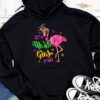 Funny Carnival Party Gift Idea Flamingo Mardi Gras Hoodie
