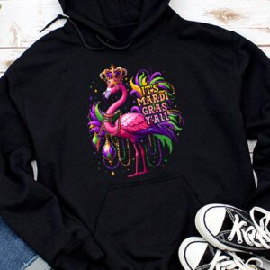 Funny Carnival Party Gift Idea Flamingo Mardi Gras Hoodie