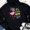 Funny Carnival Party Gift Idea Flamingo Mardi Gras Hoodie