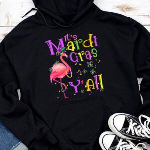 Funny Carnival Party Gift Idea Flamingo Mardi Gras Hoodie