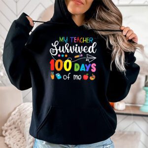 Funny School Boys Girls Kids Gift 100 Days Of School Hoodie 1 3