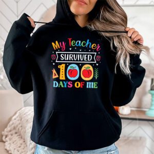 Funny School Boys Girls Kids Gift 100 Days Of School Hoodie 1 Funny School Boys Girls Kids Gift 100 Days Of School Hoodie 1 4